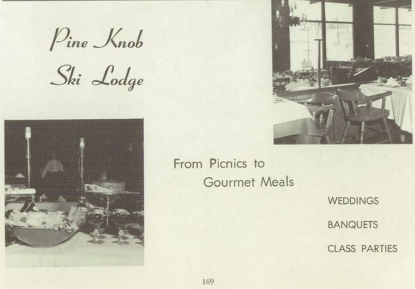 Pine Knob Ski and Snowboard Resort - Clarkston High Yearbook Ad (newer photo)